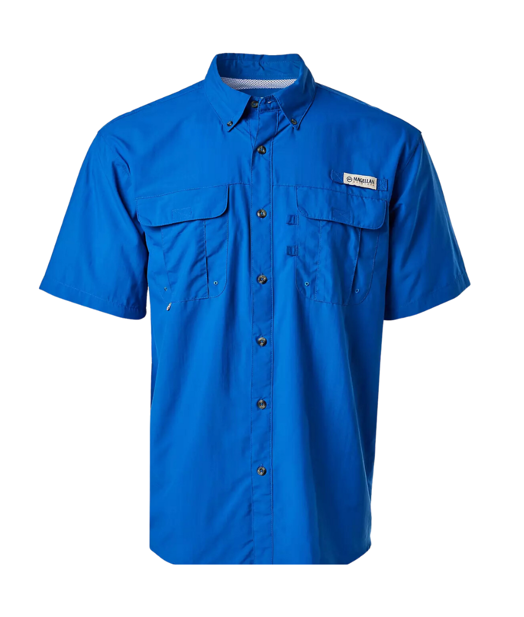 Camisa Magellan Outdoors Laguna Madre Manga Corta, azul rey