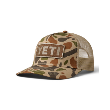 Gorra Yeti Original Camo Beige Logo Trucker Broche Ajustable