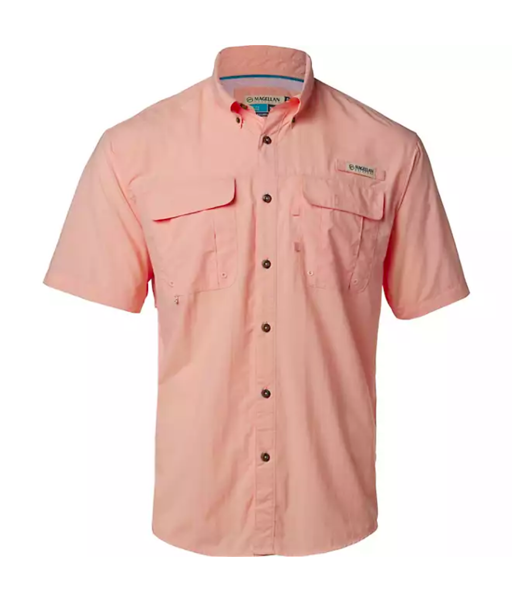 Camisa Magellan Outdoors Laguna Madre Manga Corta, coral claro