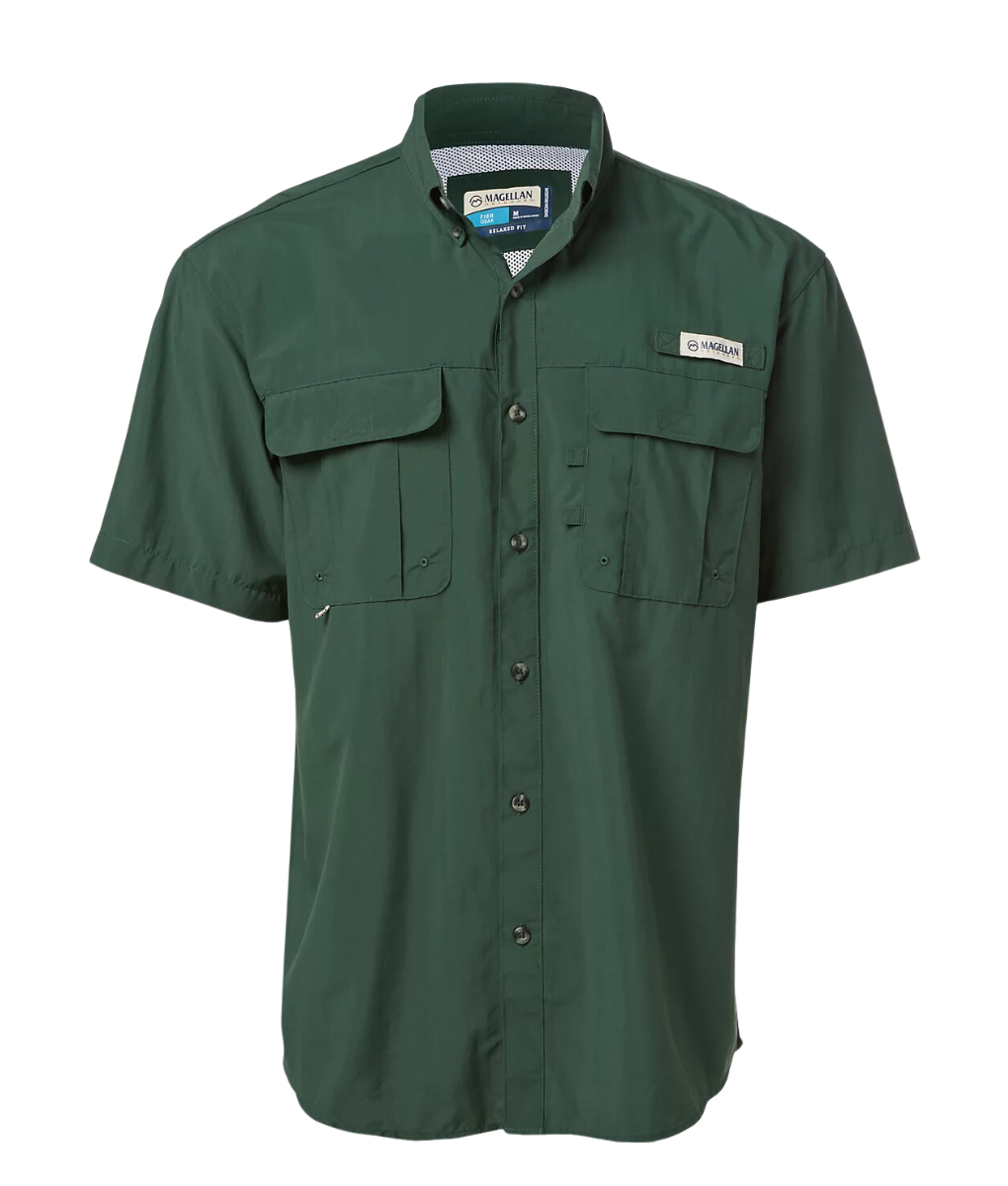 Camisa Magellan Outdoors Laguna Madre Manga Corta, verde oscuro