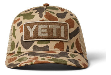 Gorra Yeti Original Camo Beige Logo Trucker Broche Ajustable